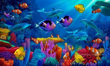 Ocean of Life under sea Oil Paintings